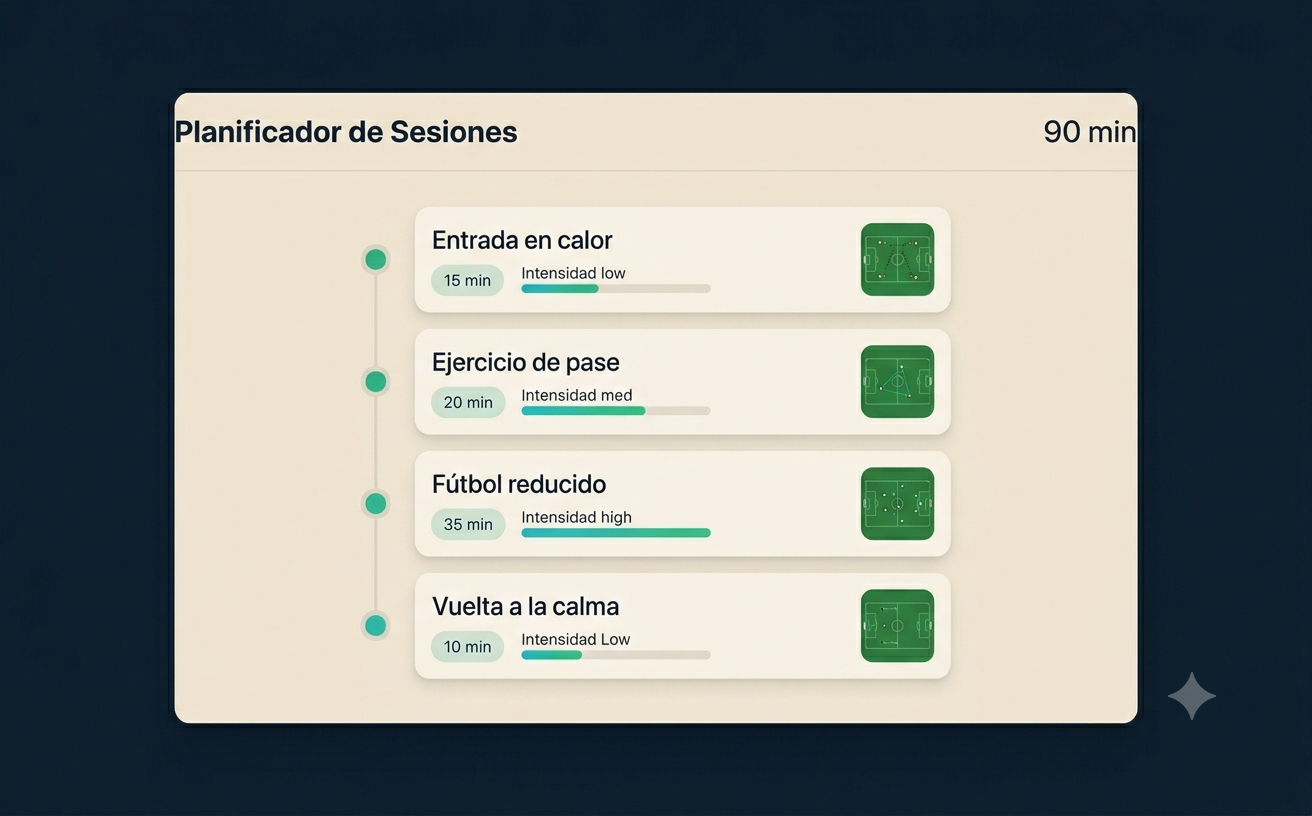Vista previa de Planificador de Sesiones
